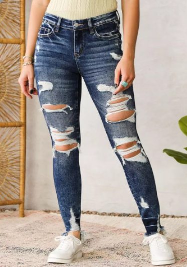 2 Mid-Rise Ankle Skinny Jean