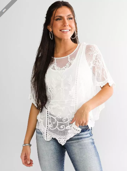 5 Flutter Lace Top