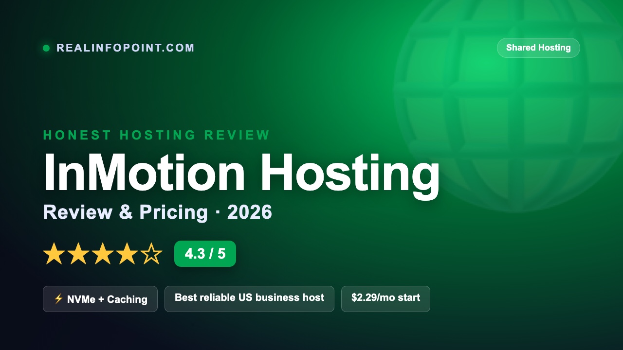 InMotion Hosting Review 2026 — pricing, speed, pros and cons