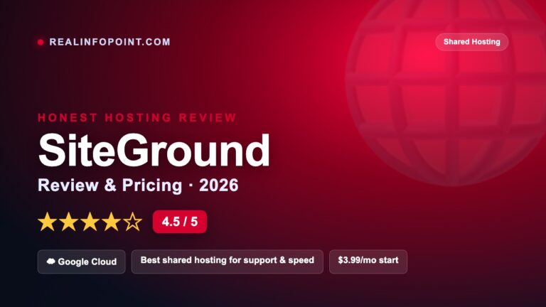 SiteGround Review 2026 — pricing, speed, pros and cons